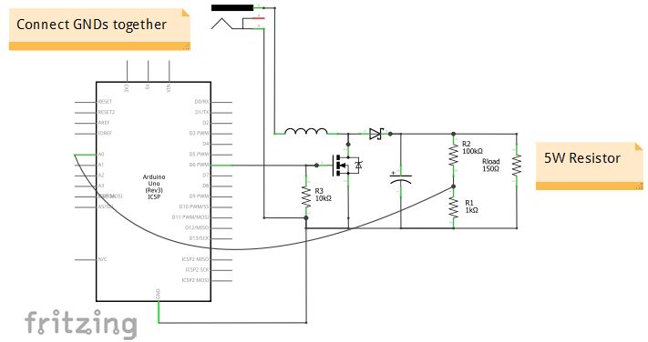 Arduino Dc Dc Boost Converter Design Circuit With Control Loop Mcuhq